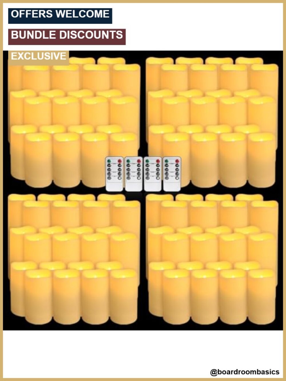 96 Pack Waterproof Flameless LED Candles with Remote Timer